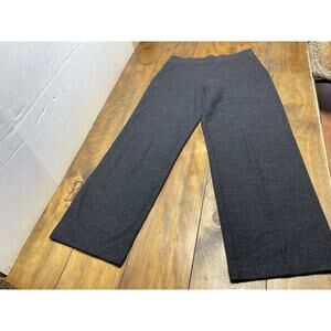 EILEEN FISHER Womens Small Wool High Rise Strech Wide Leg Pants Charcoal Gray